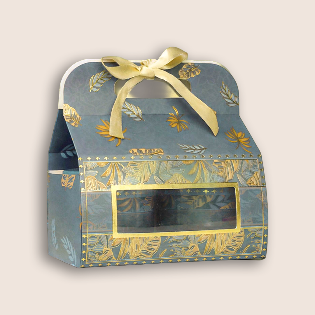 Blue Floral Leaf Return Gift Hamper-GNBT9501