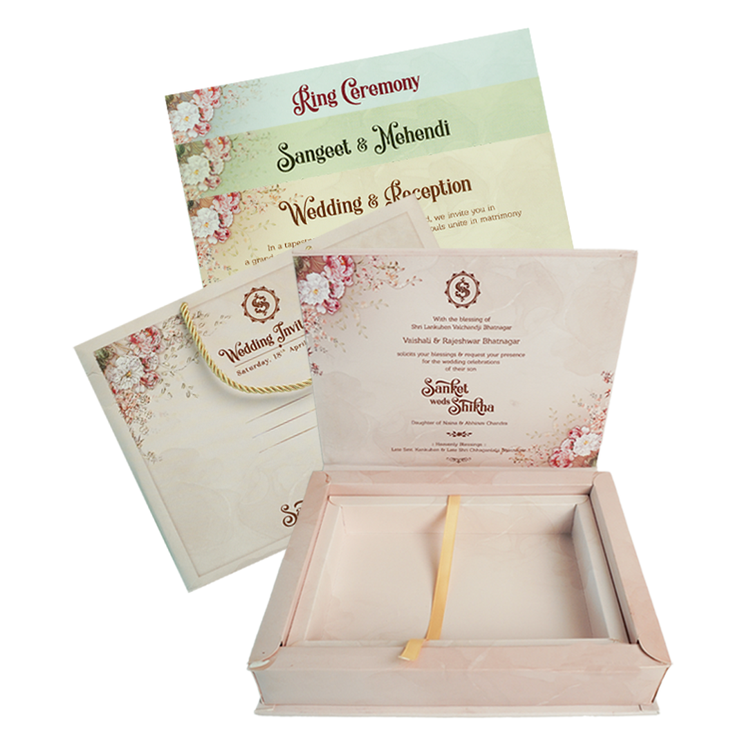 Lavender Floral Wedding Invitation Box-KSI63980