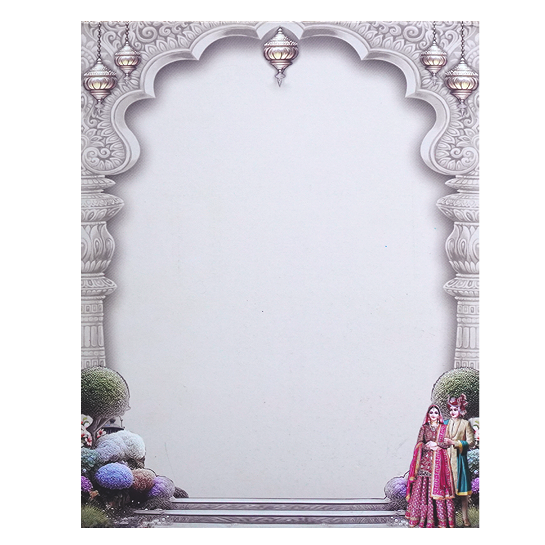 Brown Majestic Bride & Groom Wedding Card-King of Cards