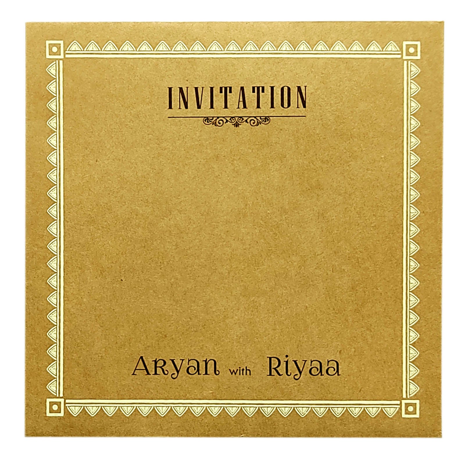 Brown Single Sheet Invitation Card-King of Cards