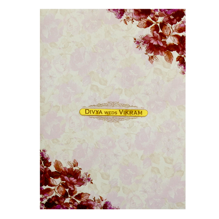 Violet Classic Designer Offset Pastel Print Wedding Invitation-KNKC4043-King of Cards