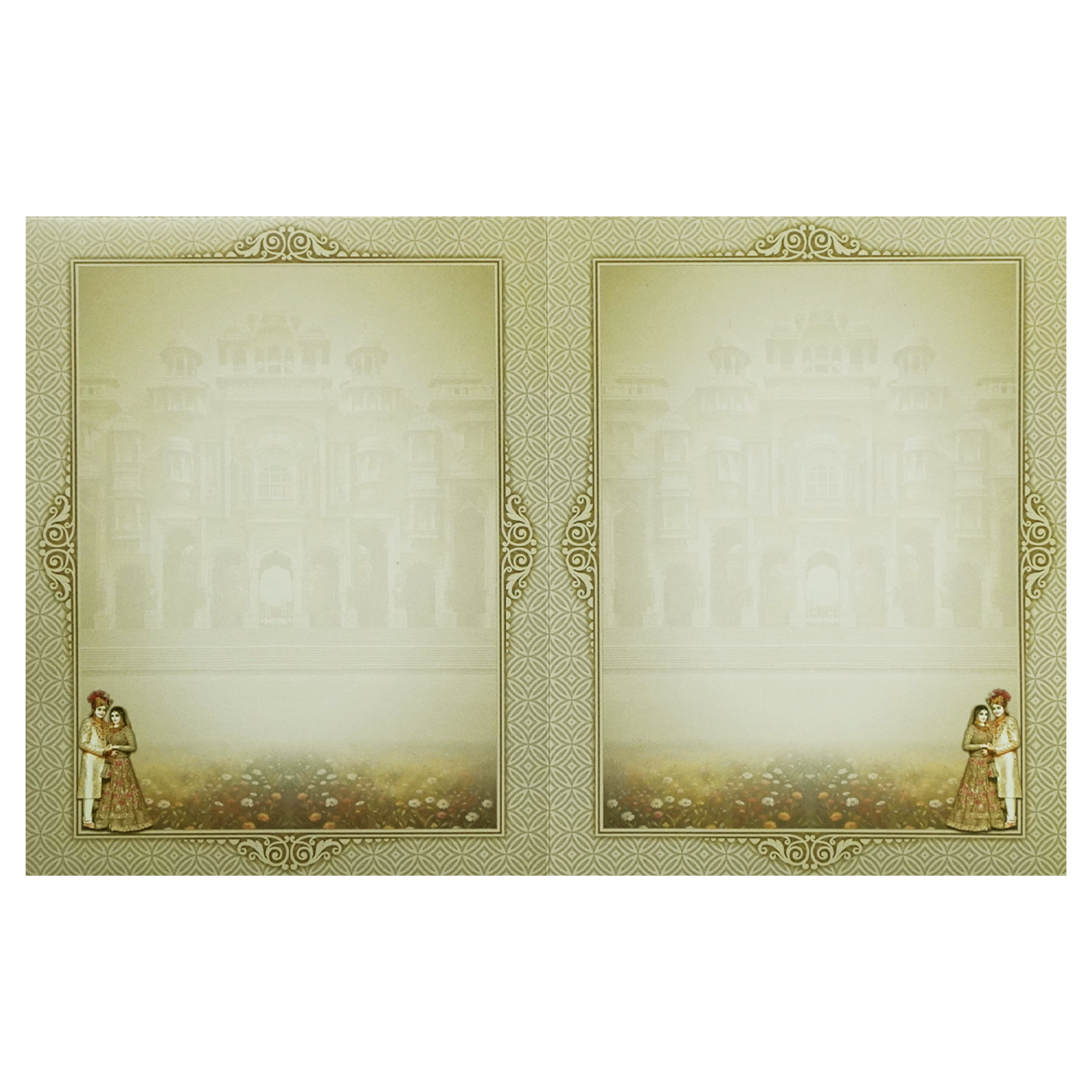 Olive Green Bride Groom Box Wedding Invitation-King of Cards