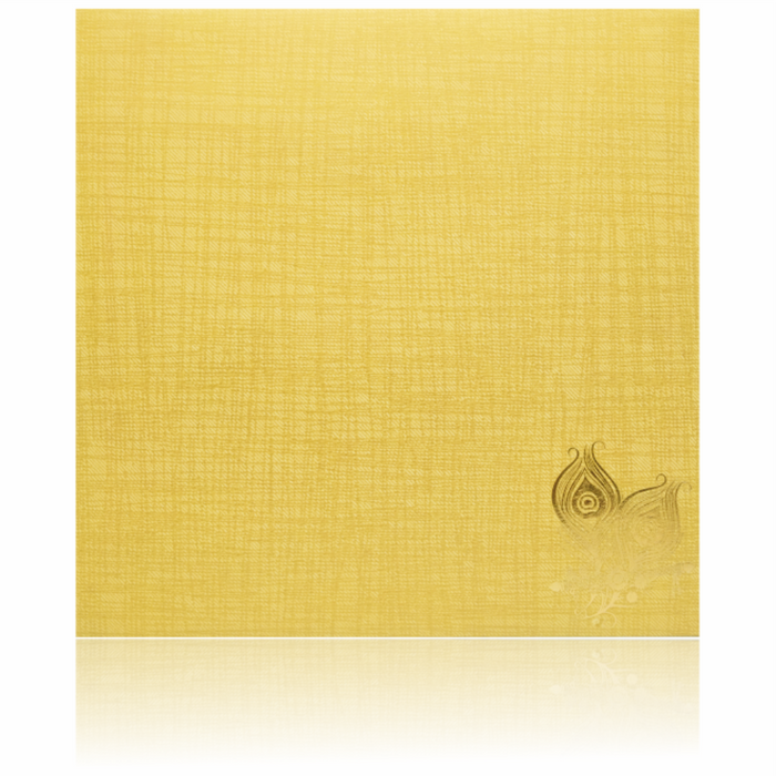 Brown Gold Metallic Peacock Design With Ganesha-KNK0834N-King of Cards