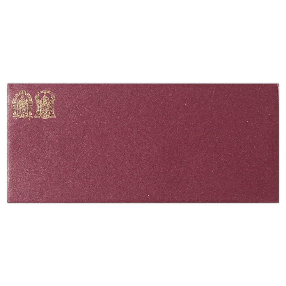 Invitation Card - Gold Foil Balaji Wedding Kraft Card-KNK1284