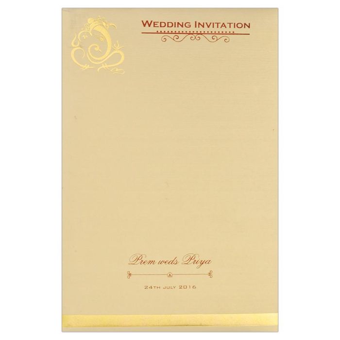 Invitation Card - Stunning Ganesha Screen Wedding Card-KNK1288-King of Cards