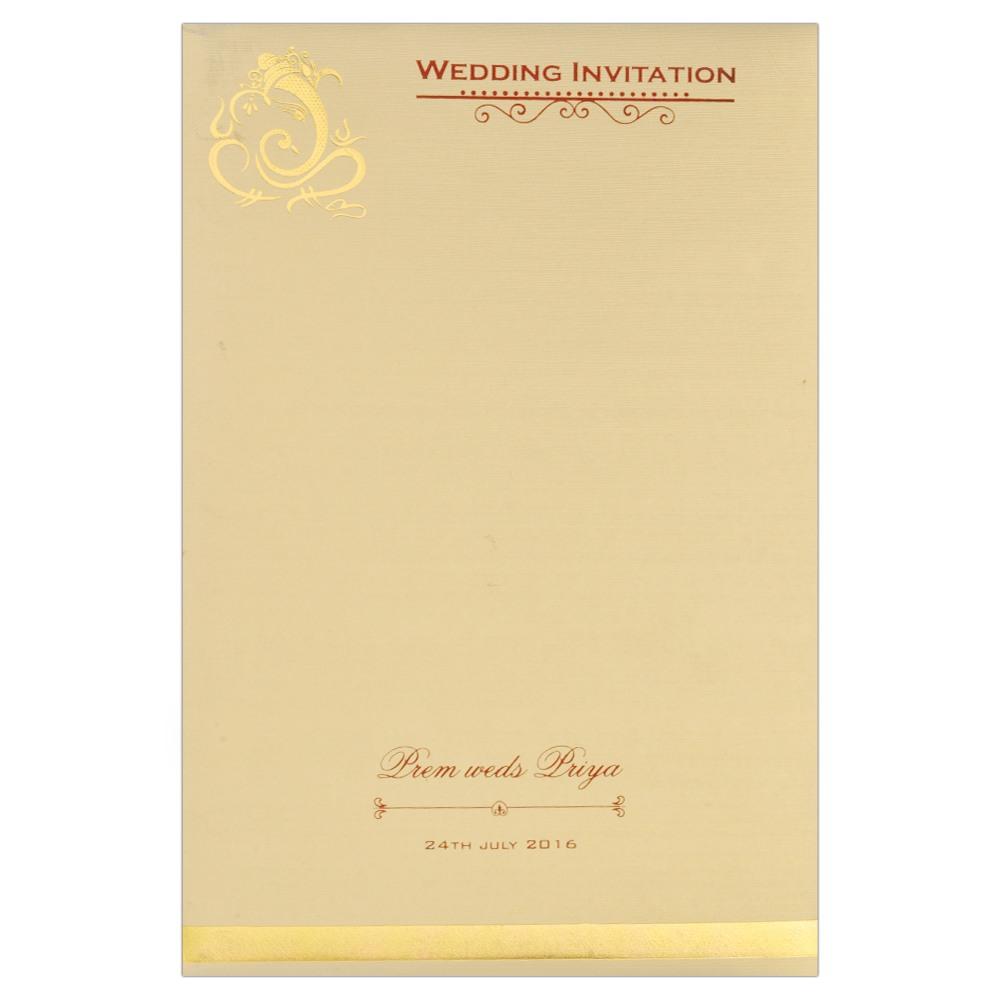 Invitation Card - Stunning Ganesha Screen Wedding Card-KNK1288
