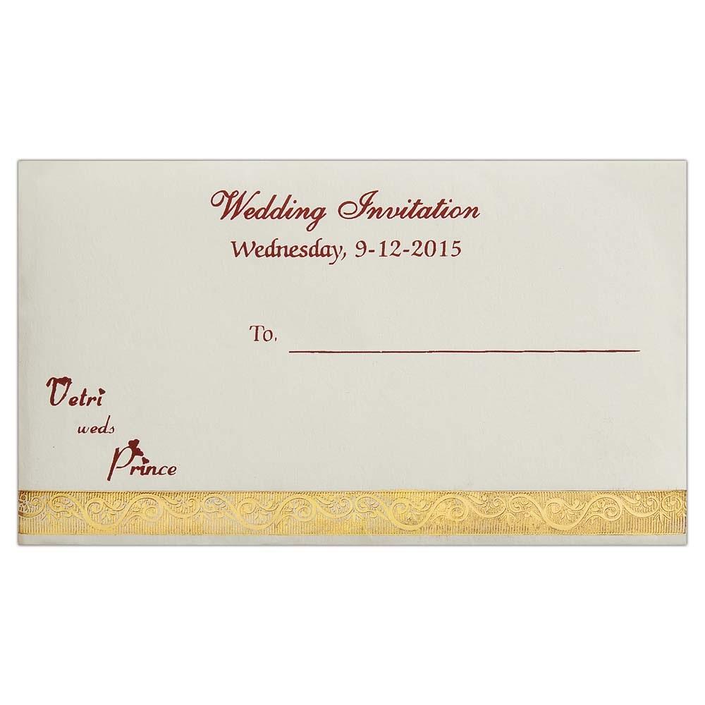 Invitation Card - Personal Indian Wedding Card-KNK1384