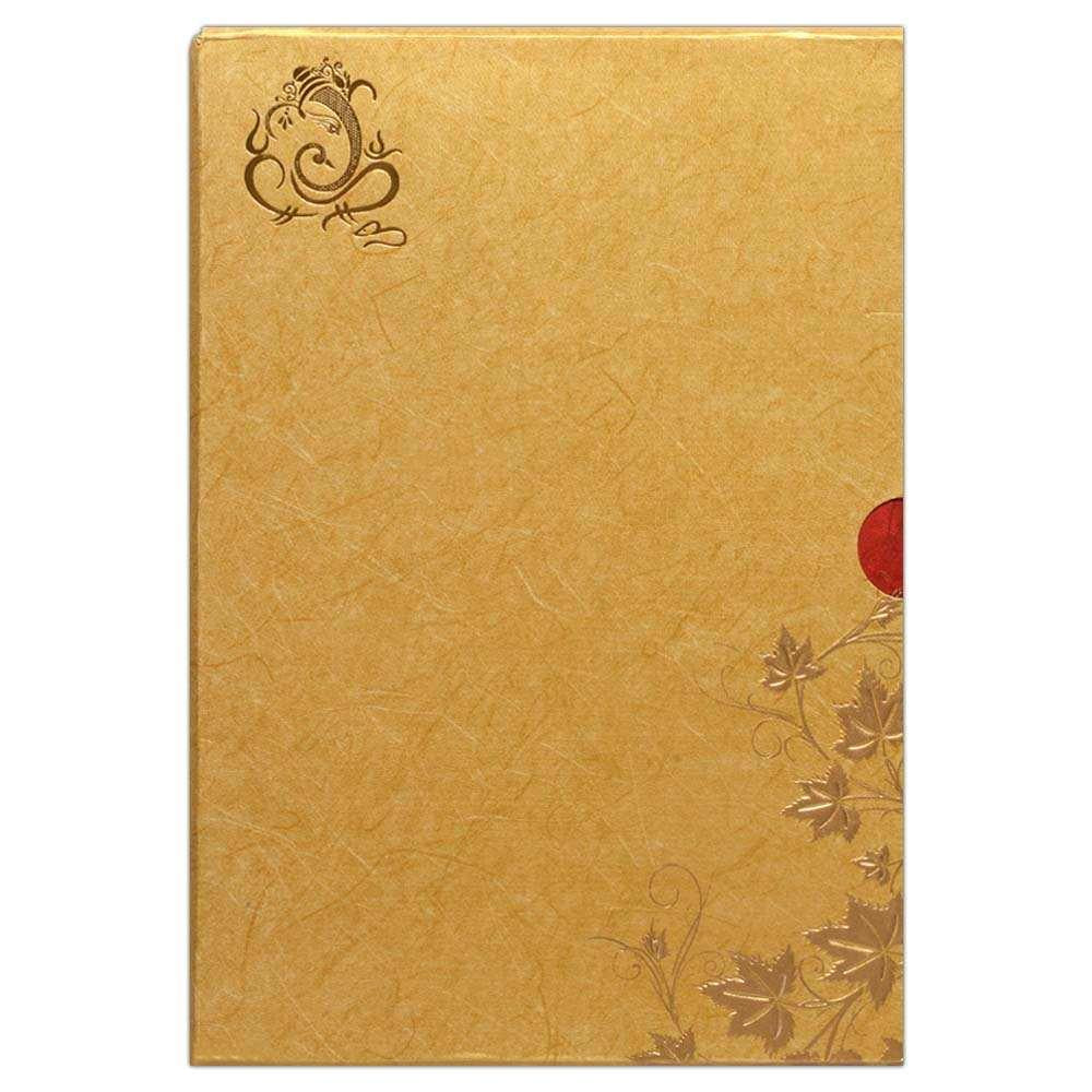 Invitation Card - Royal Golden Red Invitation Card-KNK1441