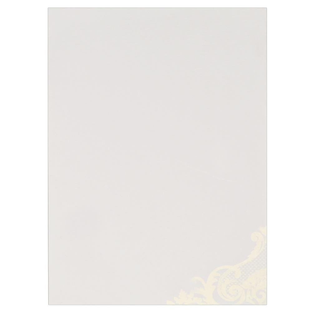 White Wedding Invitation With Double Folded Insert-KNK1892