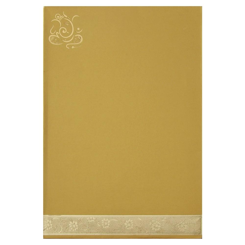 Invitation Card - Mesmerizing Red Floral Ganesha Wedding Card-KNK1914
