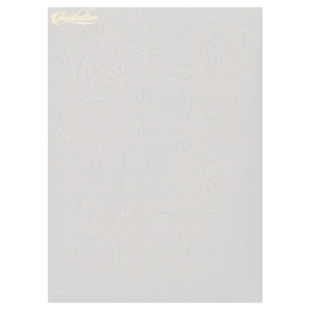 Invitation Card - White Christian Wedding Card-KNK2033