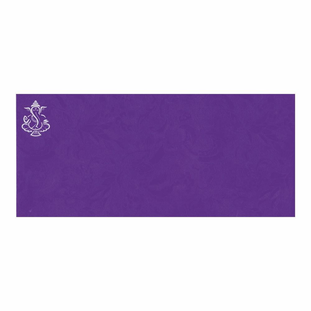 Violet Ganesha Invitation Card-KNK2262