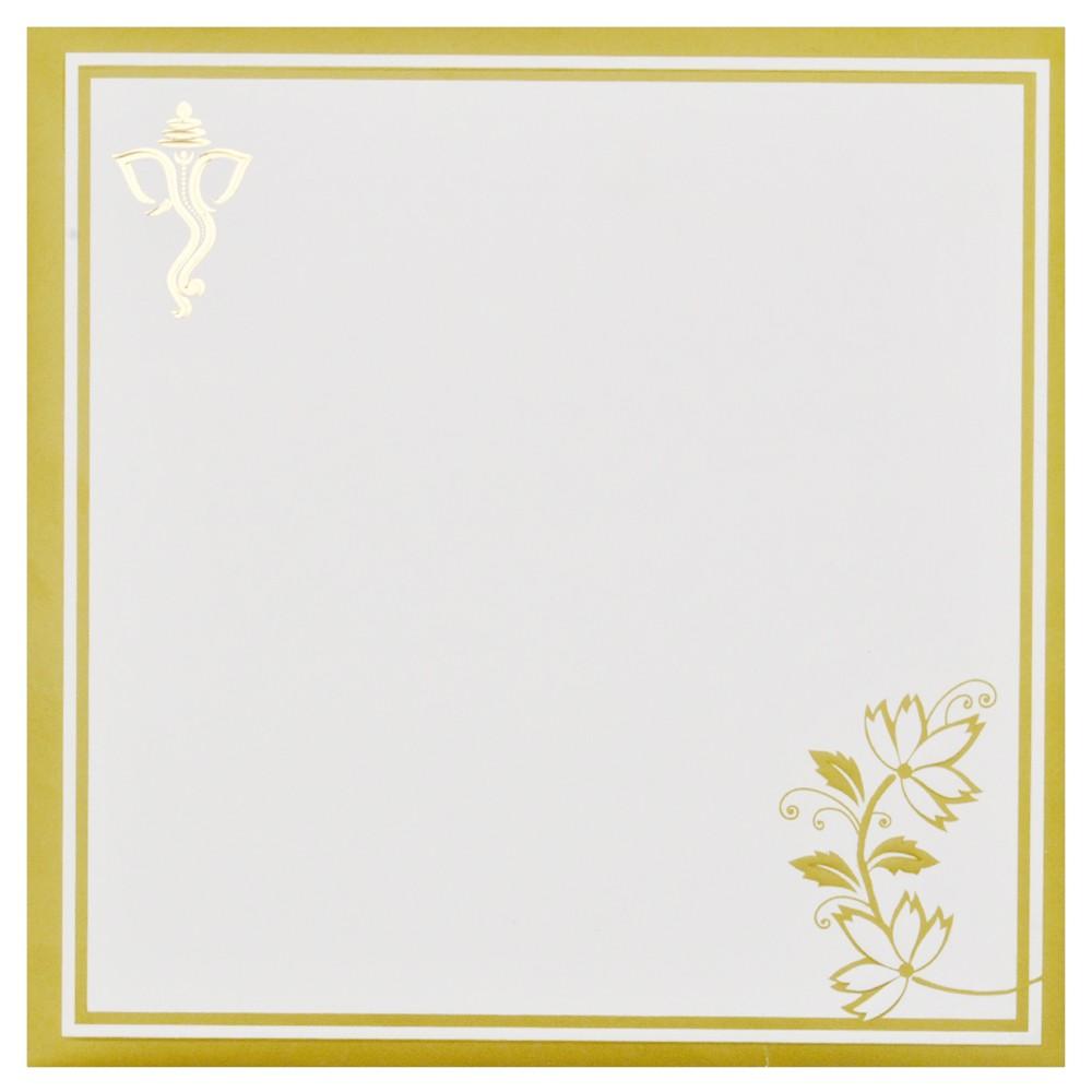 Indian Ganesha With Green Shaded Wedding Card-KNK2267