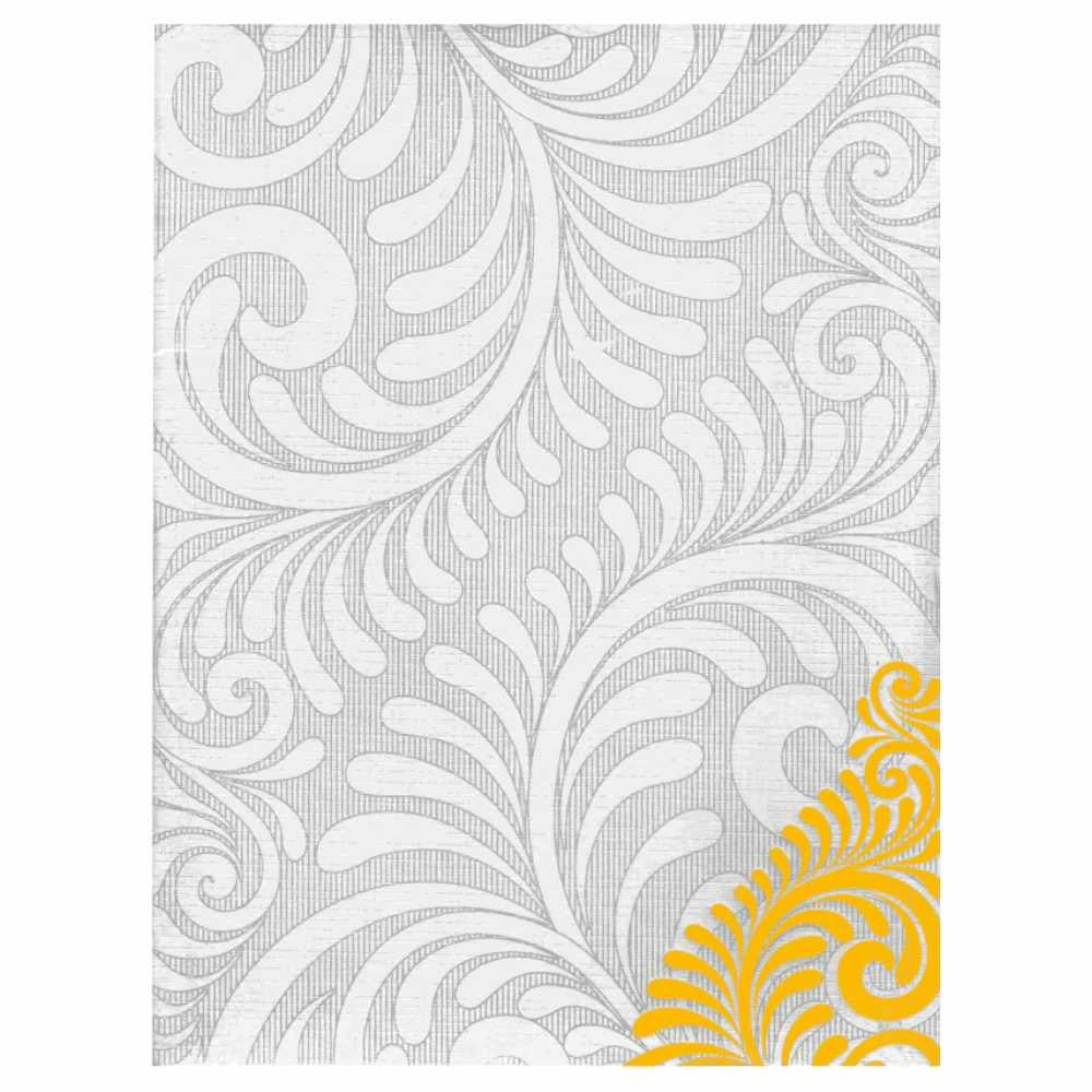 White Floral Red Ganesha Wedding Card-KNK2299