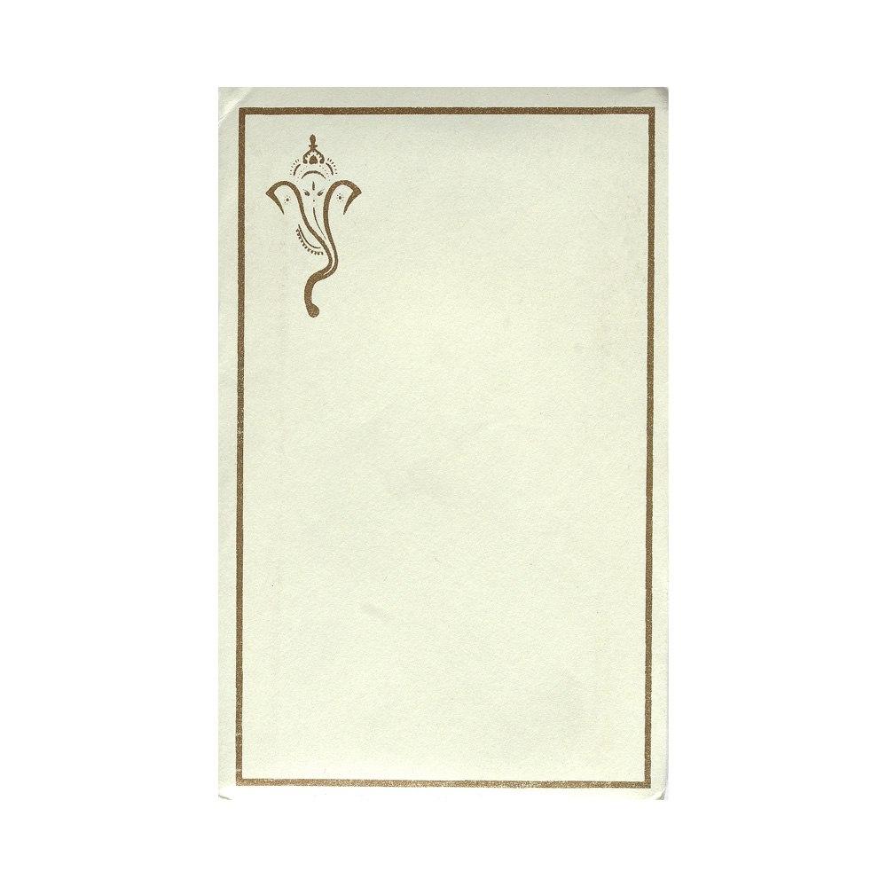 Swarna Ganesha Handmade With Personal Wedding Invitation Card-KNK2657