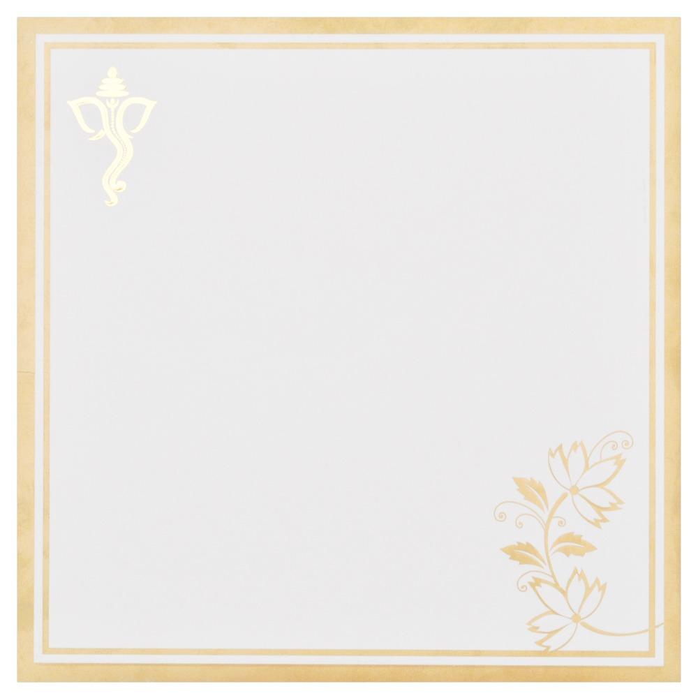White Ganesha Invitation Card