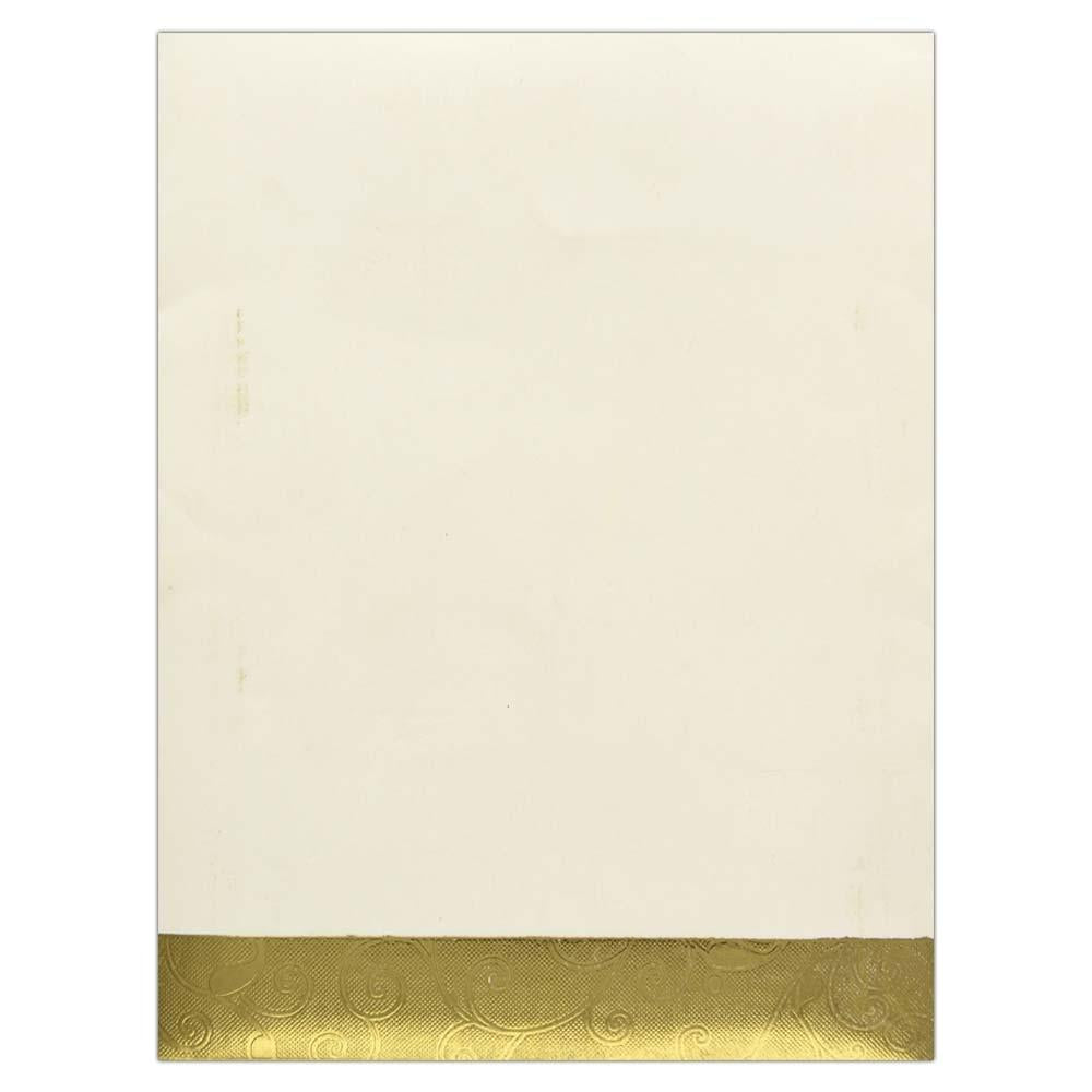 Invitation Card - Metallic Brown Invitation Card with Divine Lord Ganesha-KNK3429