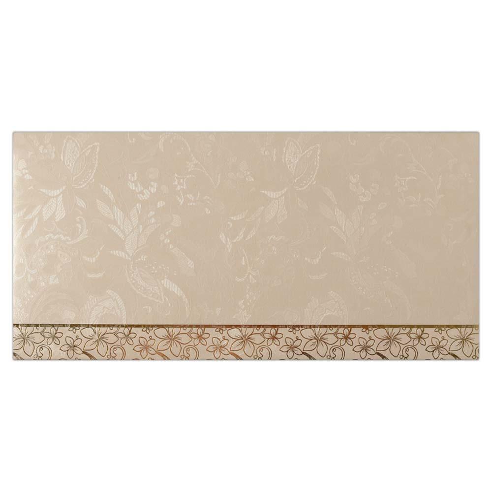 Invitation Card - Matte Brown and Shimmering Silver Invitation Card-KNK4082
