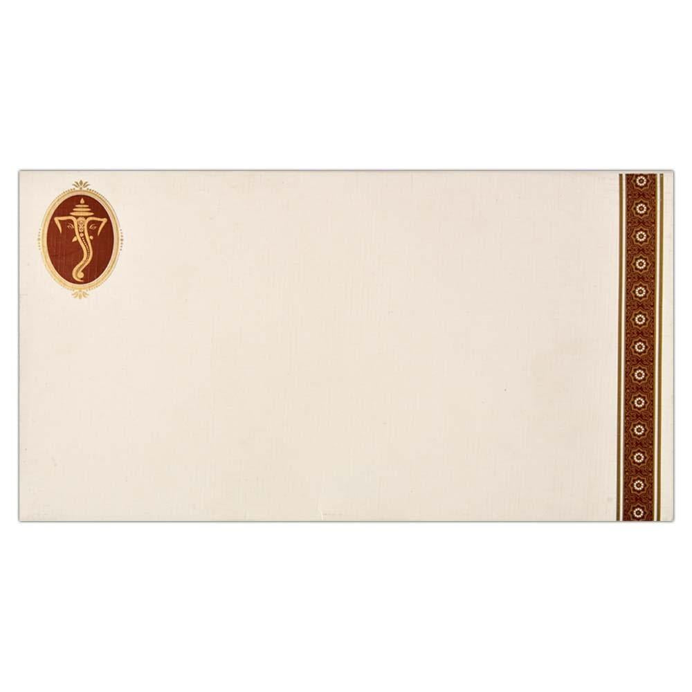 Invitation Card - Standard Horizontal Ganesha Wedding Invite-KNK4223