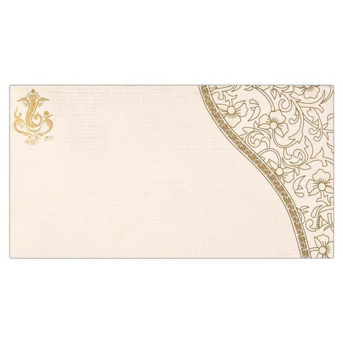 Invitation Card - Floral Designed Ganesha Wedding Invitation Card-KNK4320-King of Cards