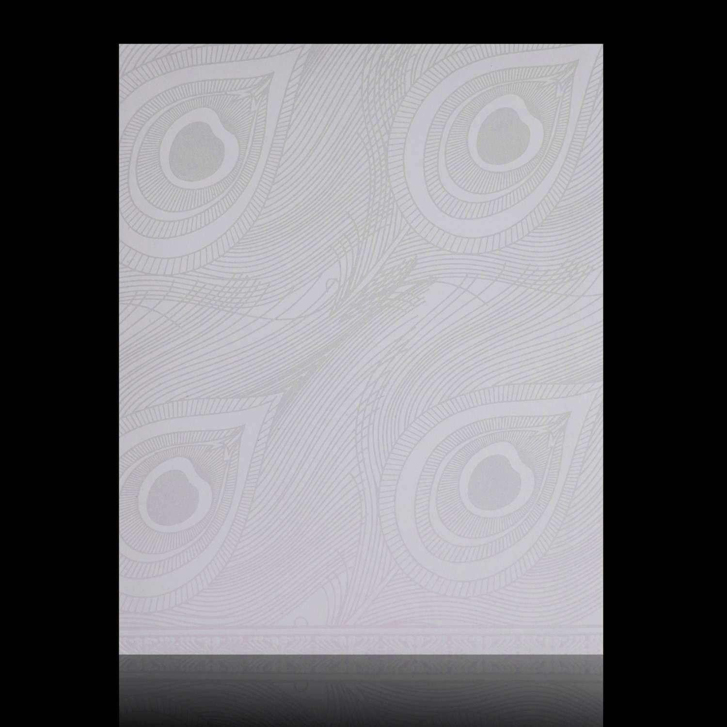 Gold Foiling Ganesha With Blue Background Wedding Card - KNK4359