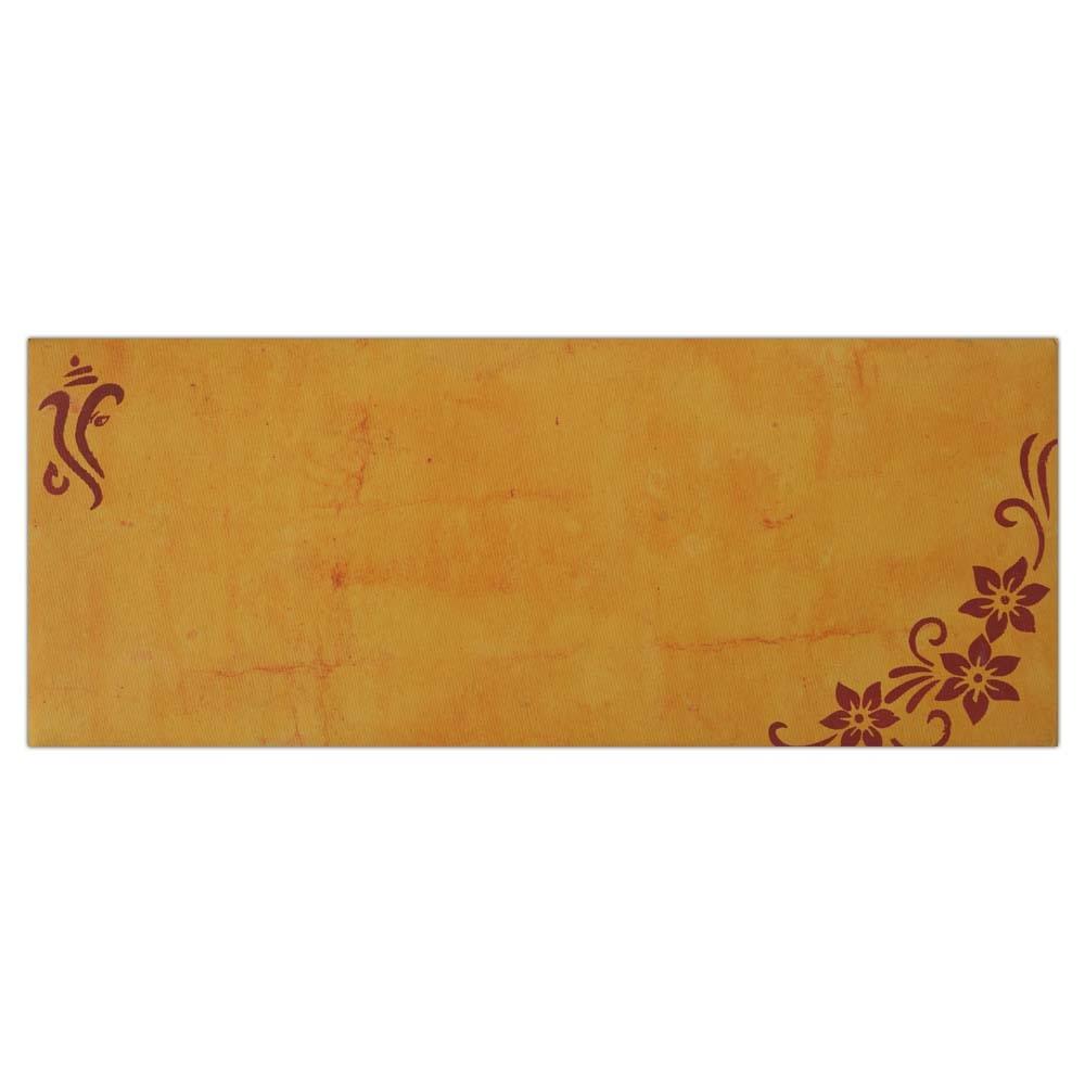 Invitation Card - Vibrant and Vivid Ganesha invitation card in maroon and yellow-KNK4601