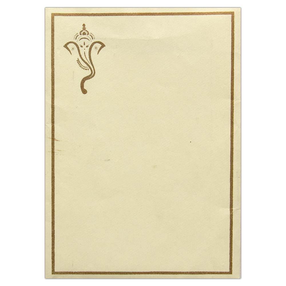 Invitation Card - Mesh patterned Ganesha Card in Gorgeous Red-KNK4611