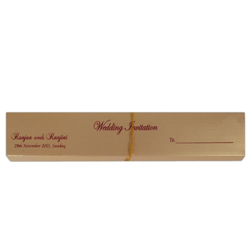 Classy Scroll Wedding Card-KNK4699