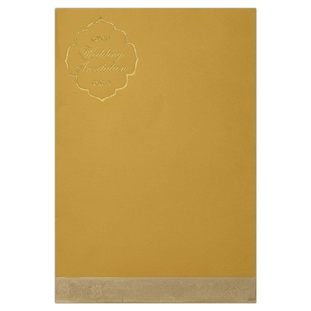 Invitation Card - Red Floral Satin Wedding Card-KNK4721