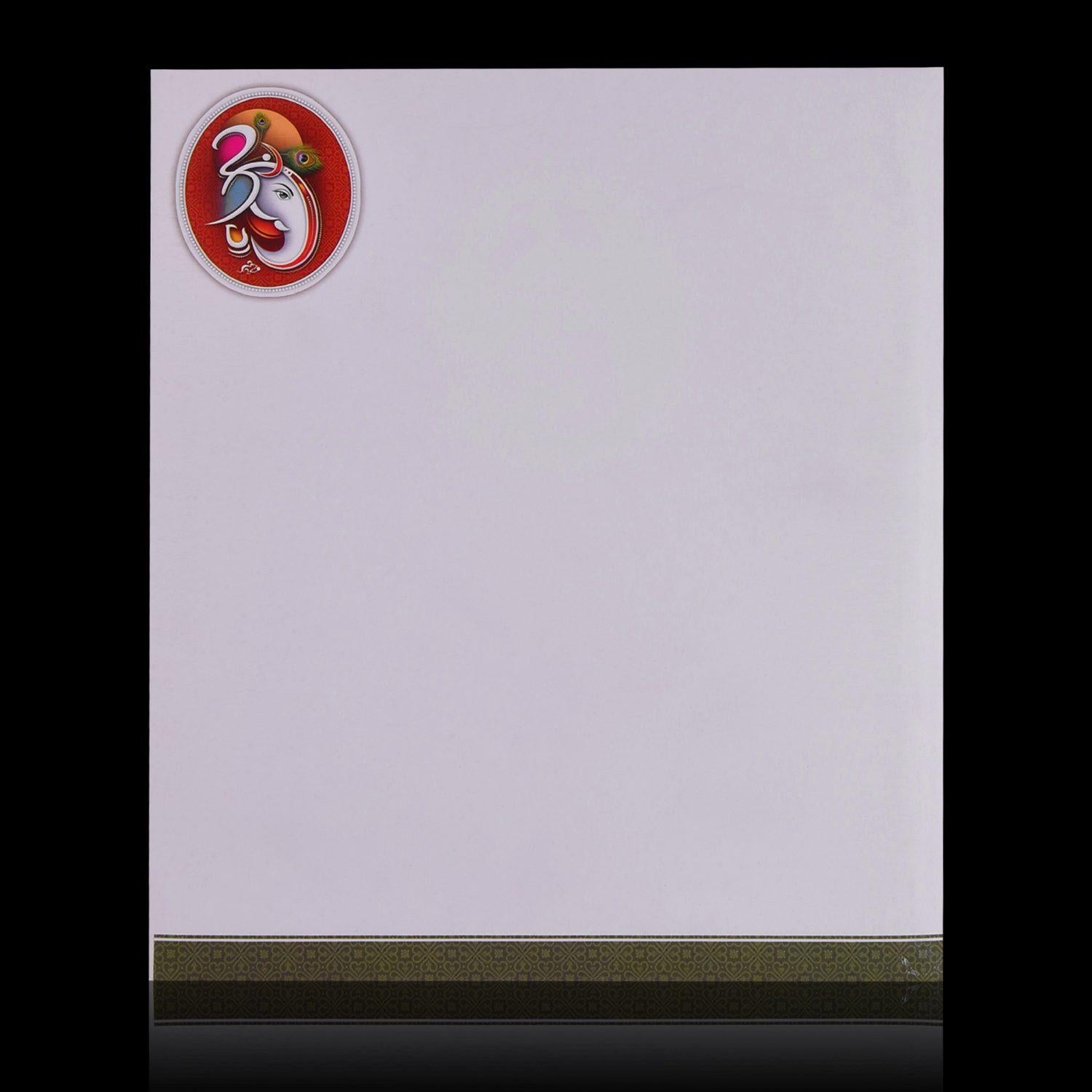 White Balaji Padmavathi Invitation Card-KNK4987