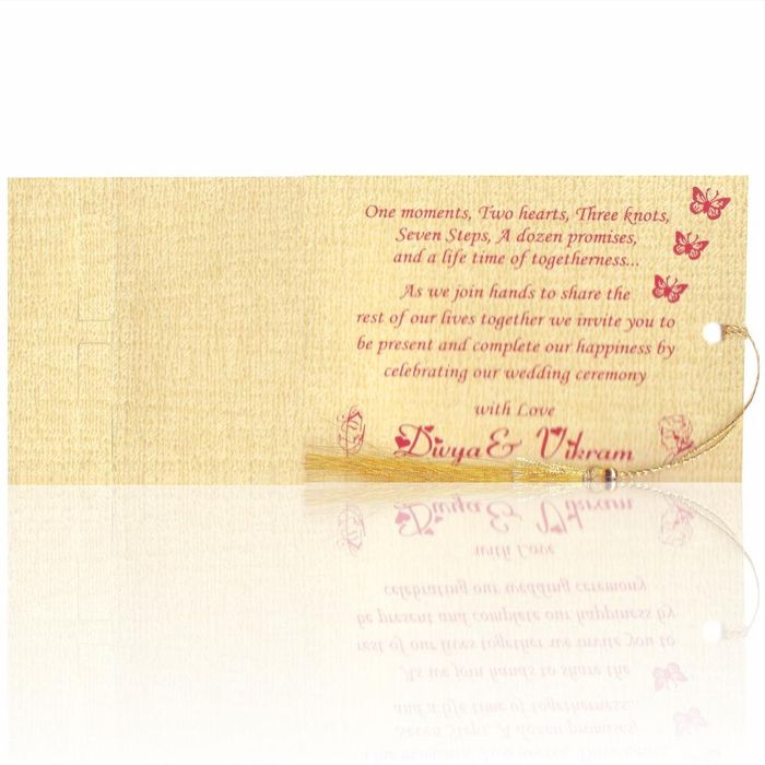 Red personal slide bride and groom wedding invitation card-King of Cards