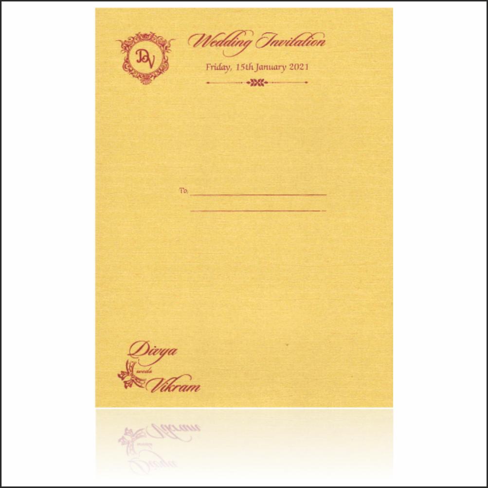 Red Floral Padded Designer Wedding Card-KNPC9518R
