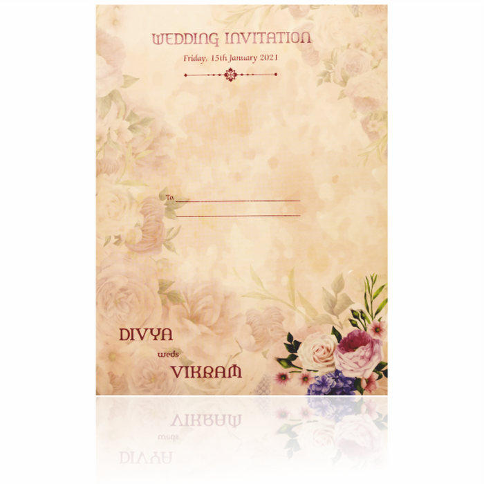 Pink Padded Colourful Floral Design In Offset-King of Cards