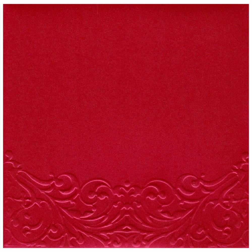Unique Door Type Opening With Red Shading Laser Cut Wedding Card - KRM06310