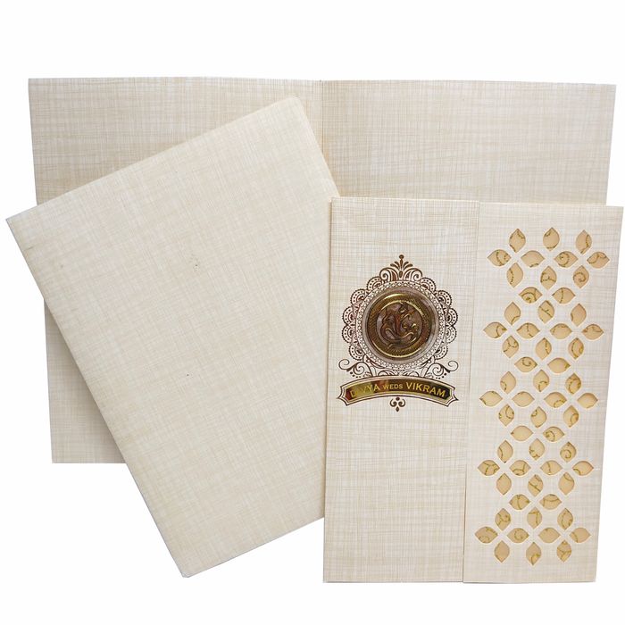 Our exquisite metallic wedding cards are crafted from the finest materials, with intricate designs and embellishments that showcase unparalleled craftsmanship.