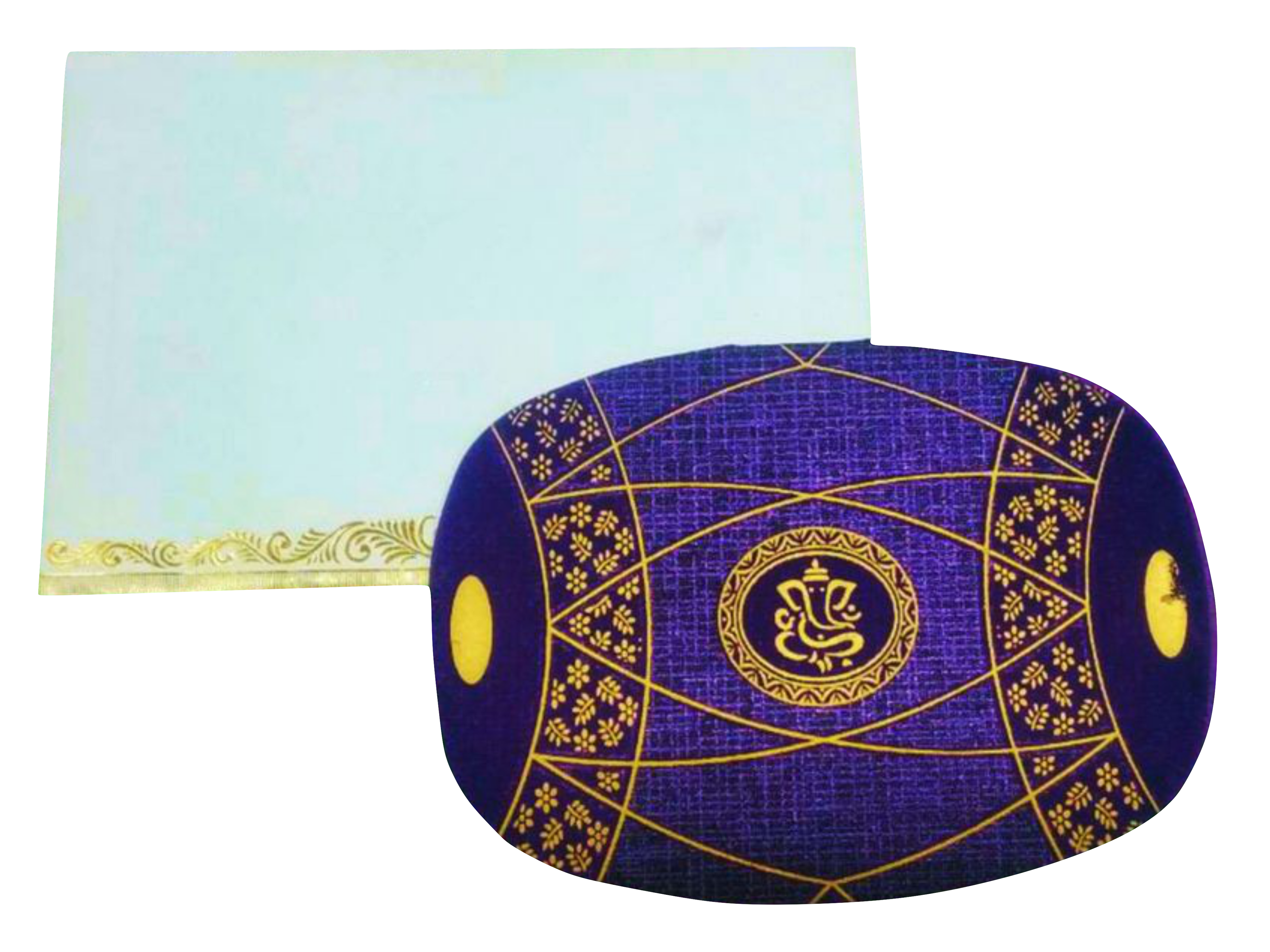 Blue Dhol Invitation Card-King of Cards