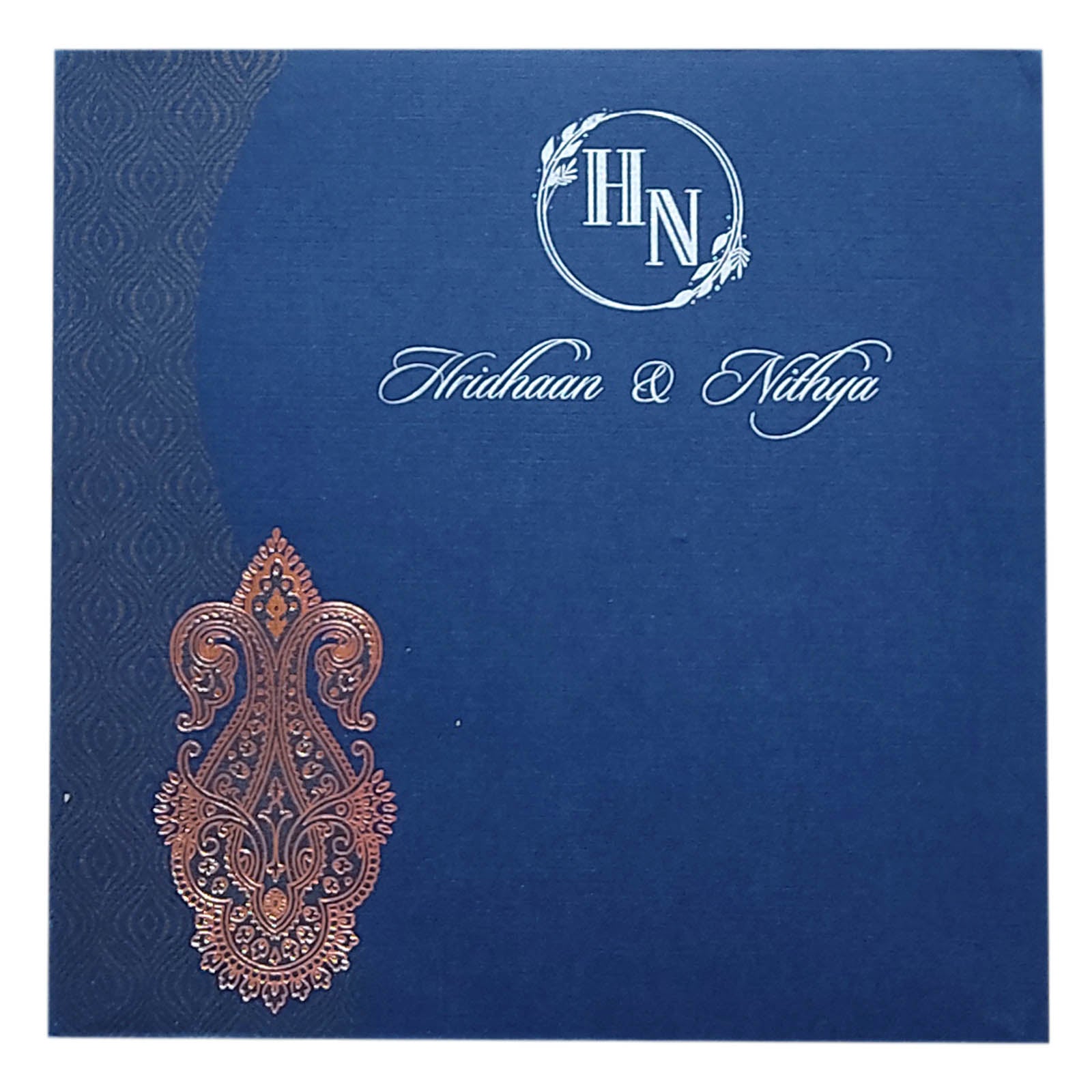 Dark Blue Single Sheet Invitation Card-KRCS5032