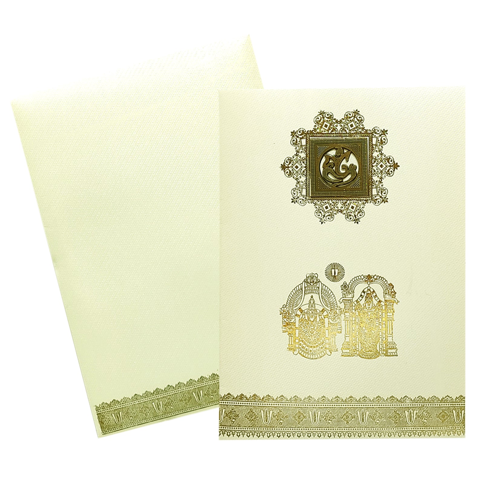 White Balaji Padmavathi Wedding Card-King of Cards