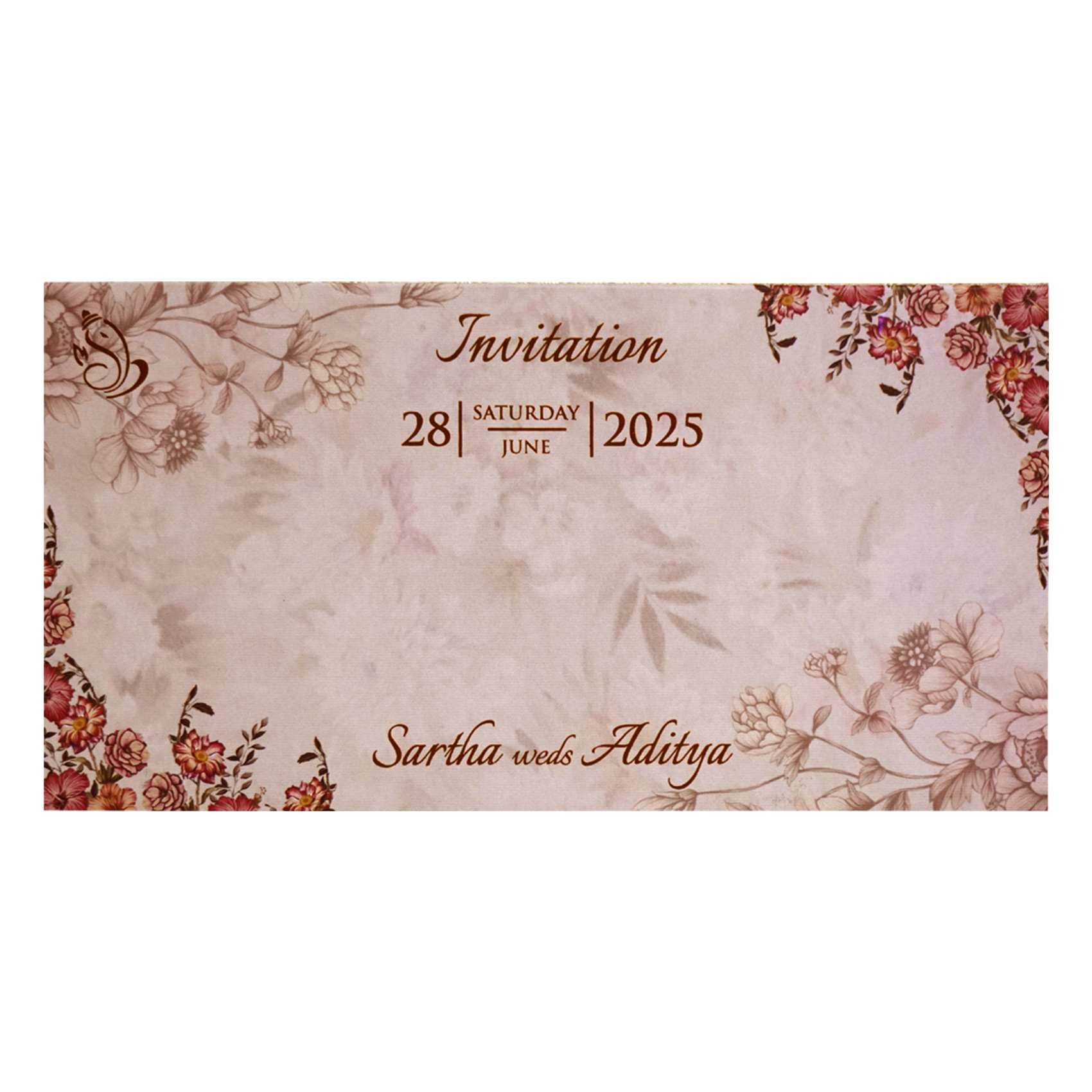 Light Dusty Pink Invitation Card-KVN06870