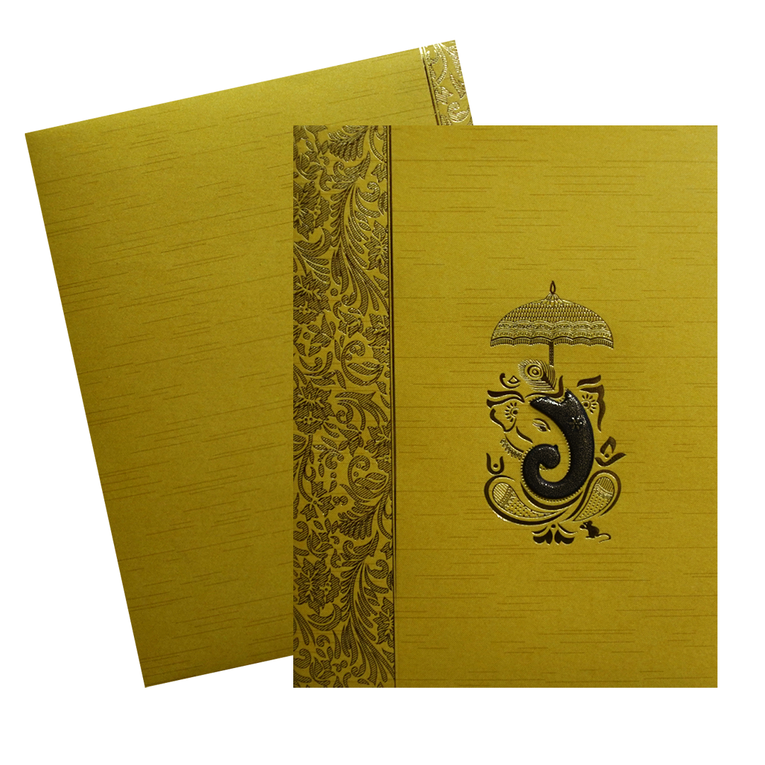 Golden Vinayaka Wedding Card-King of Cards