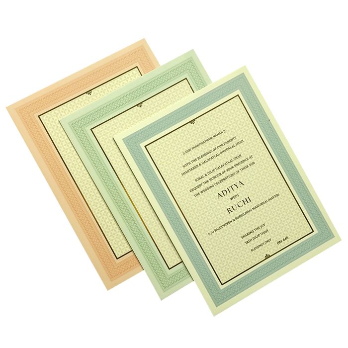 Light Blue Padded Royal Wedding Card-King of Cards