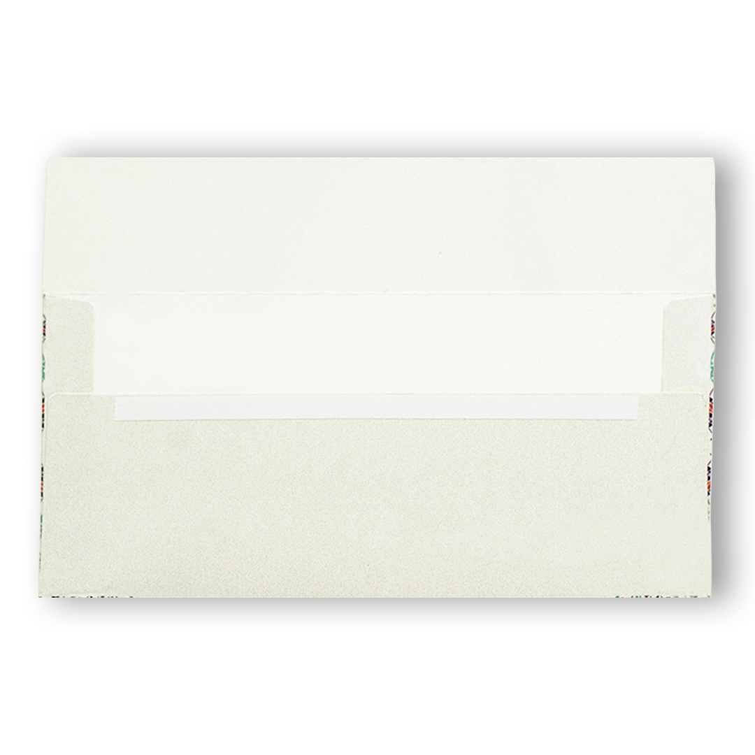 White Floral Pattern Money Envelope - KRCE3820