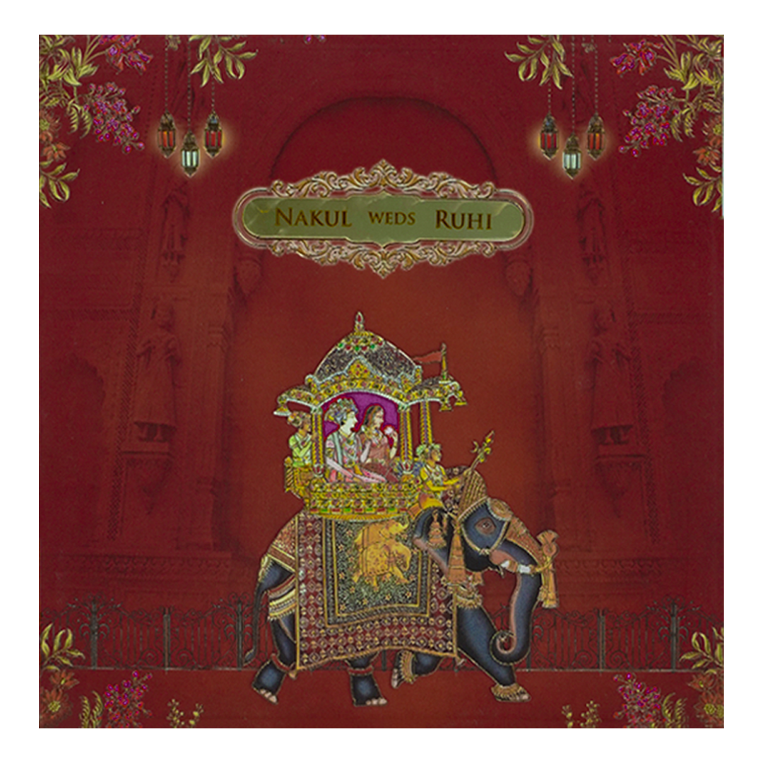 Royal Couple Elephant Padded Wedding -KRE27920