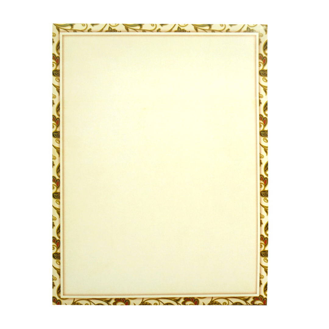 Cream Paisley Pattern Wedding Card-King of Cards