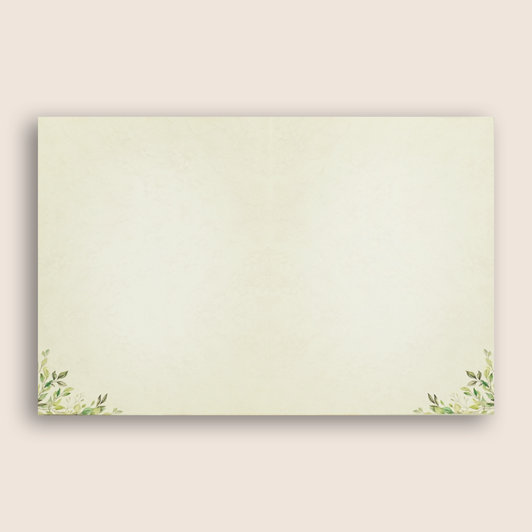Grey Leaf Pattern Wedding Card - KNKC4093