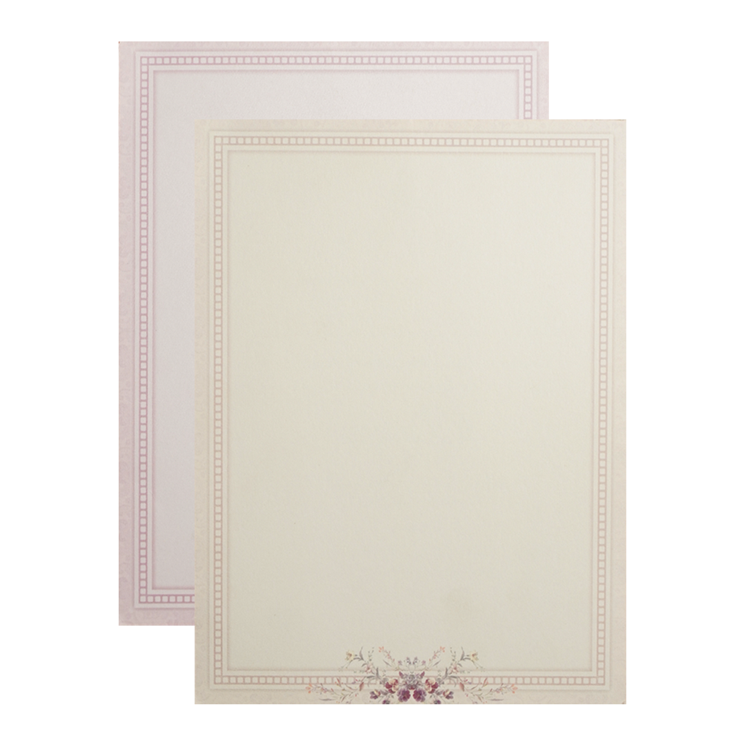 Lavender Floral Door Wedding Card-KNKC4082