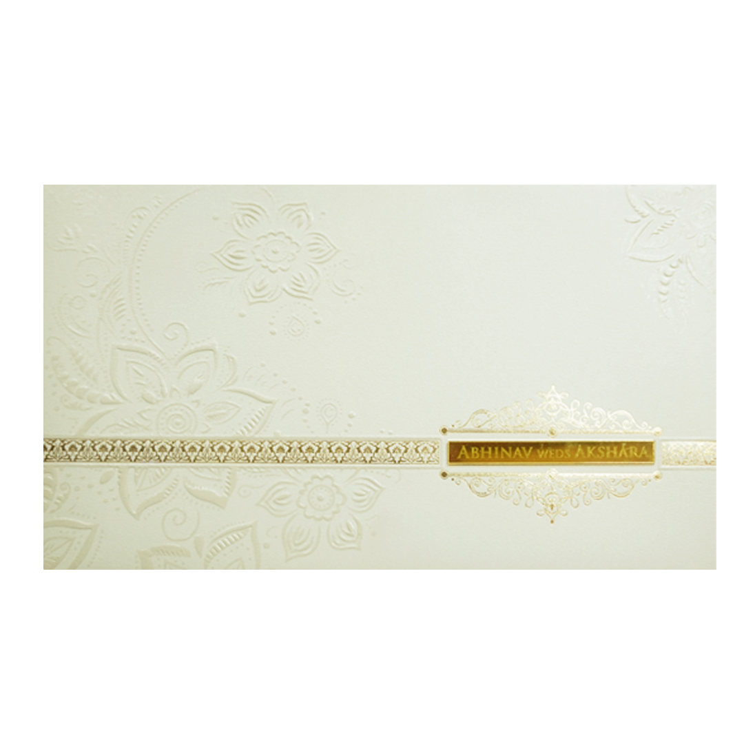 Mint Grey Mandala Border Wedding Invitation Card-KPR24540