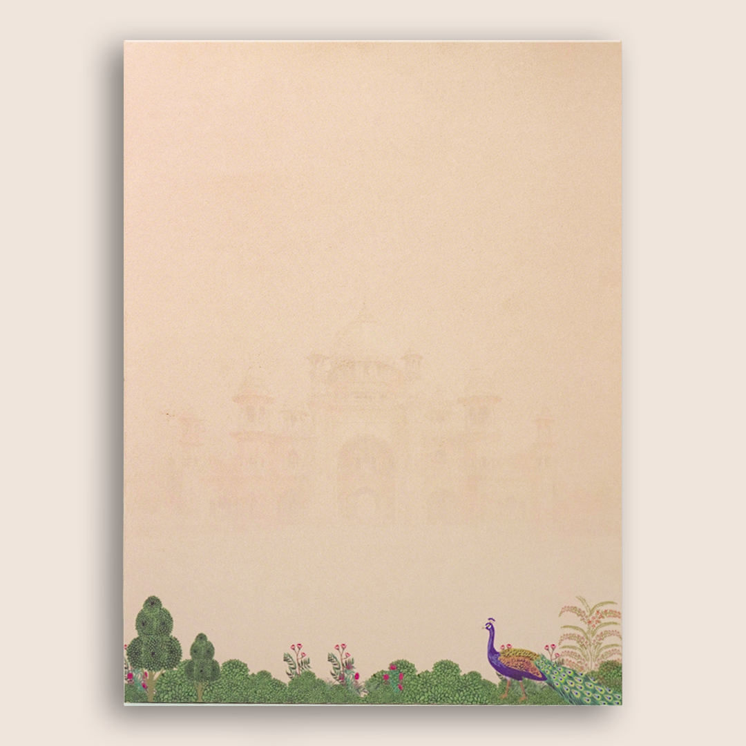 Cream Laser-Cut Bag Style Wedding Card - KNAS3106