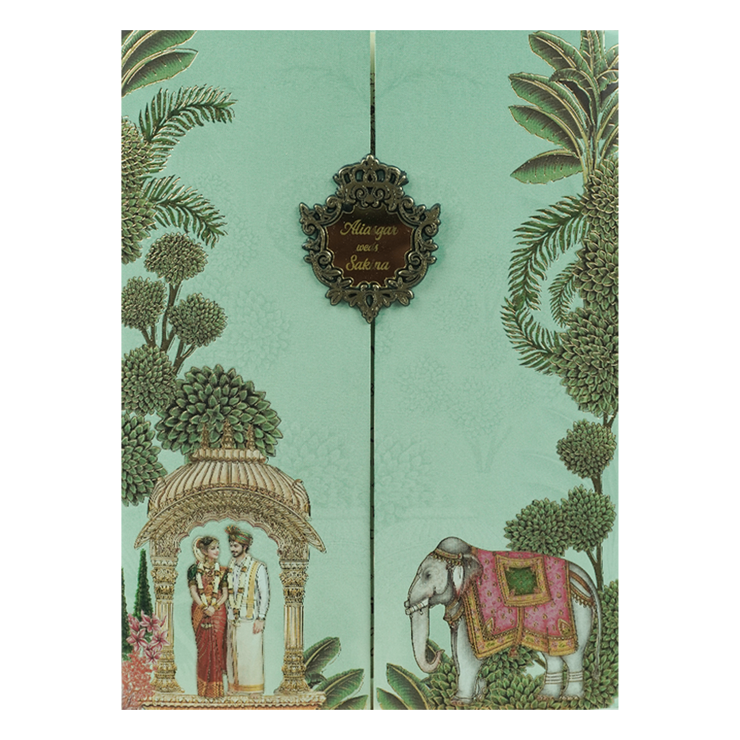 Green Elephant Mandap Gatefold Wedding-KNKC4090