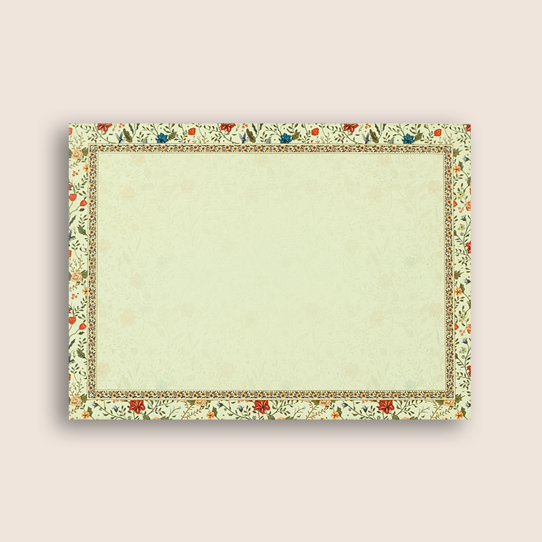 White Floral Colourfull Padded Wedding Card - KAA05470